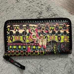 Sakroots elephant embroidered wallet